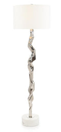 Polished Nickel Geometric Floor Lamp | John Richard - JRL-10551