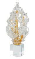 Frozen Flame Sculpture on Crystal Base, Small | John Richard - JRA-15082