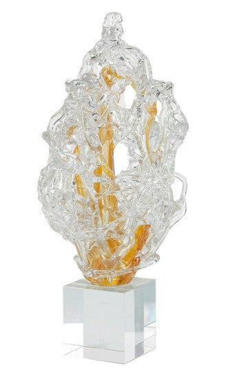 Frozen Flame Sculpture on Crystal Base, Small | John Richard - JRA-15082