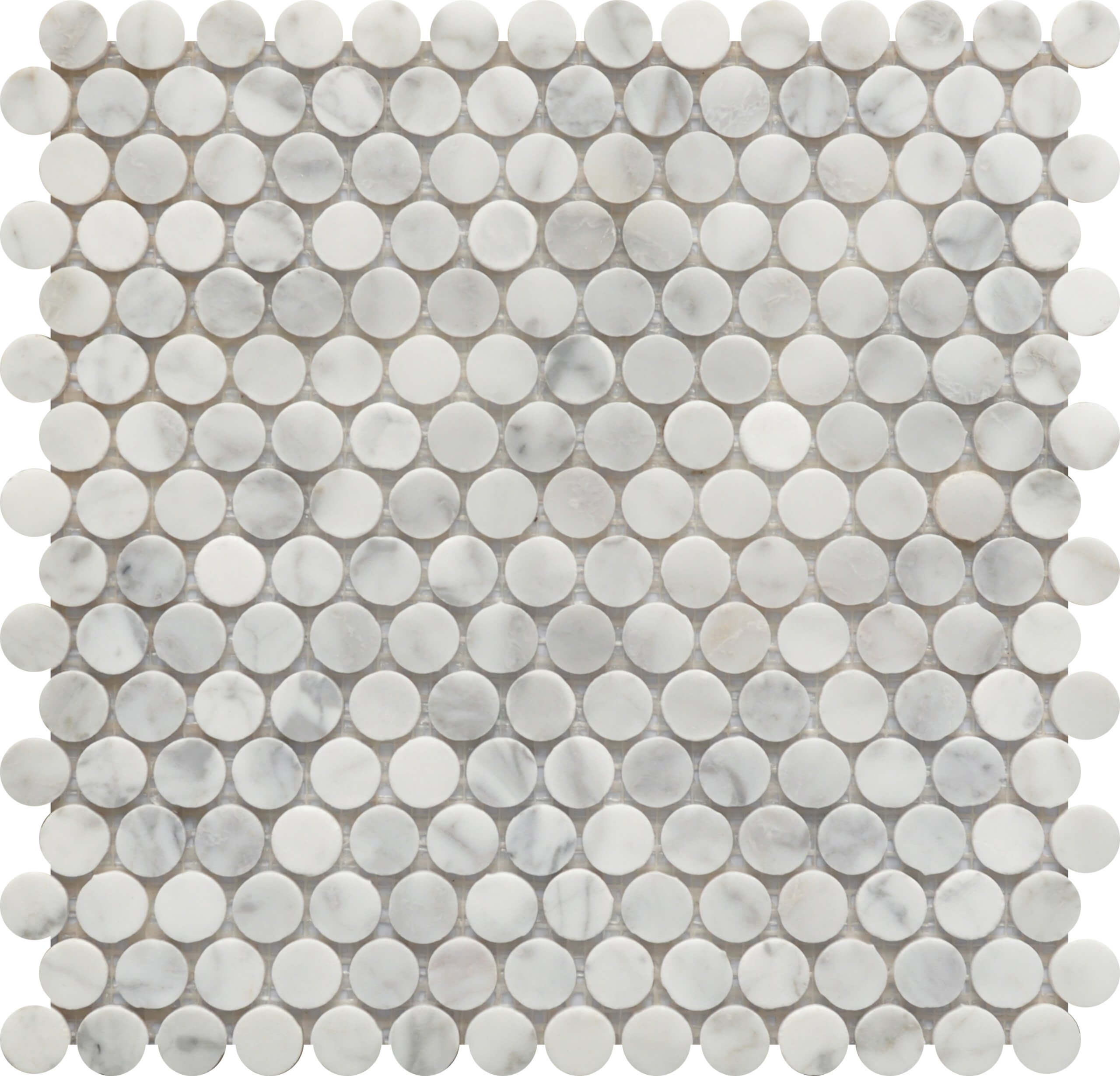 Roca Tile - Carrara Penny Round 12 x 12 Mosaic