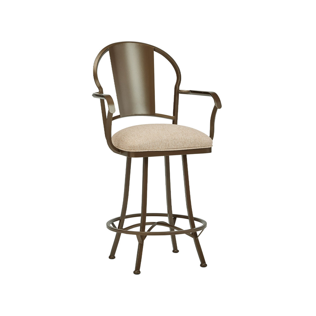 Cleveland B514H26AS Expresso finish SugarshackOatmeal fabric angle