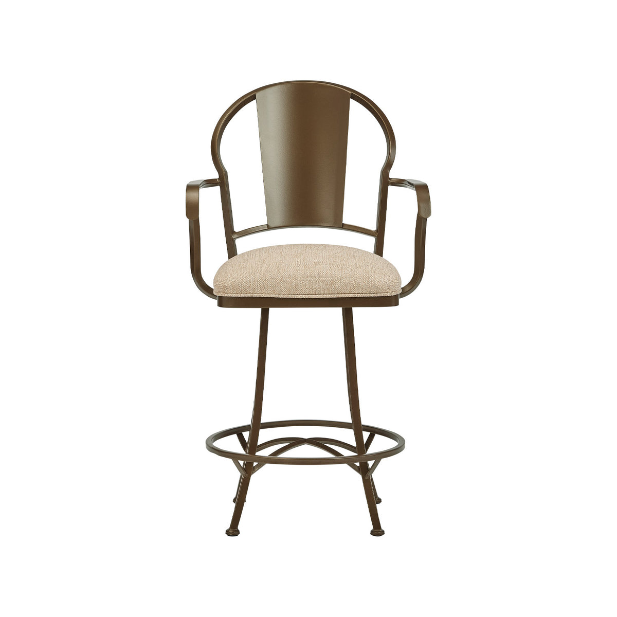 Cleveland B514H26AS Expresso finish SugarshackOatmeal fabric front