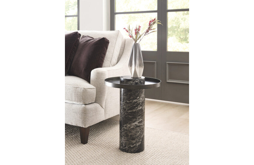ACCENT STONE CHAIRSIDE TABLE - TALL Room 1
