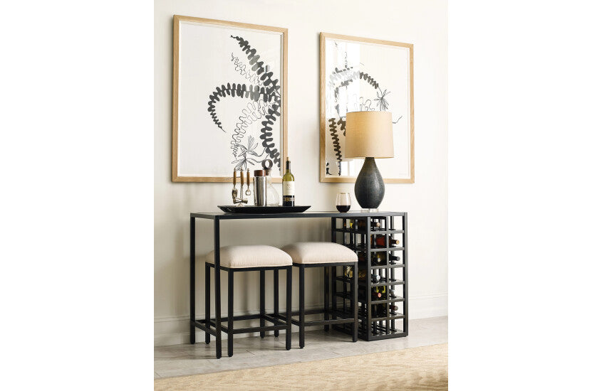 WINE CONSOLE TABLE W/2 STOOLS Room 1