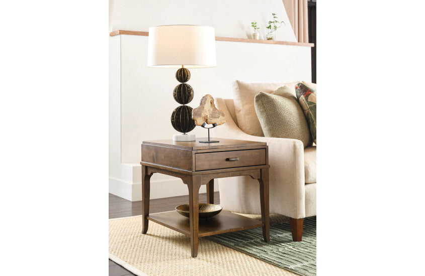 RECTANGULAR DRAWER END TABLE-AUBURN Room 1