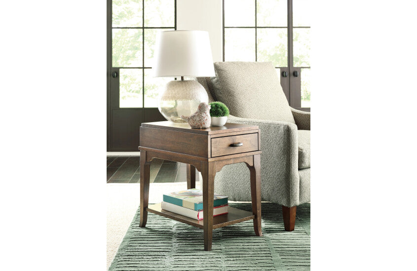 RECTANGULAR DRAWER CHAIRSIDE TABLE-AUBURN Room 1