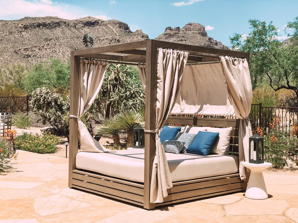 Laguna Resort King Daybed in Canvas Flax, No Welt