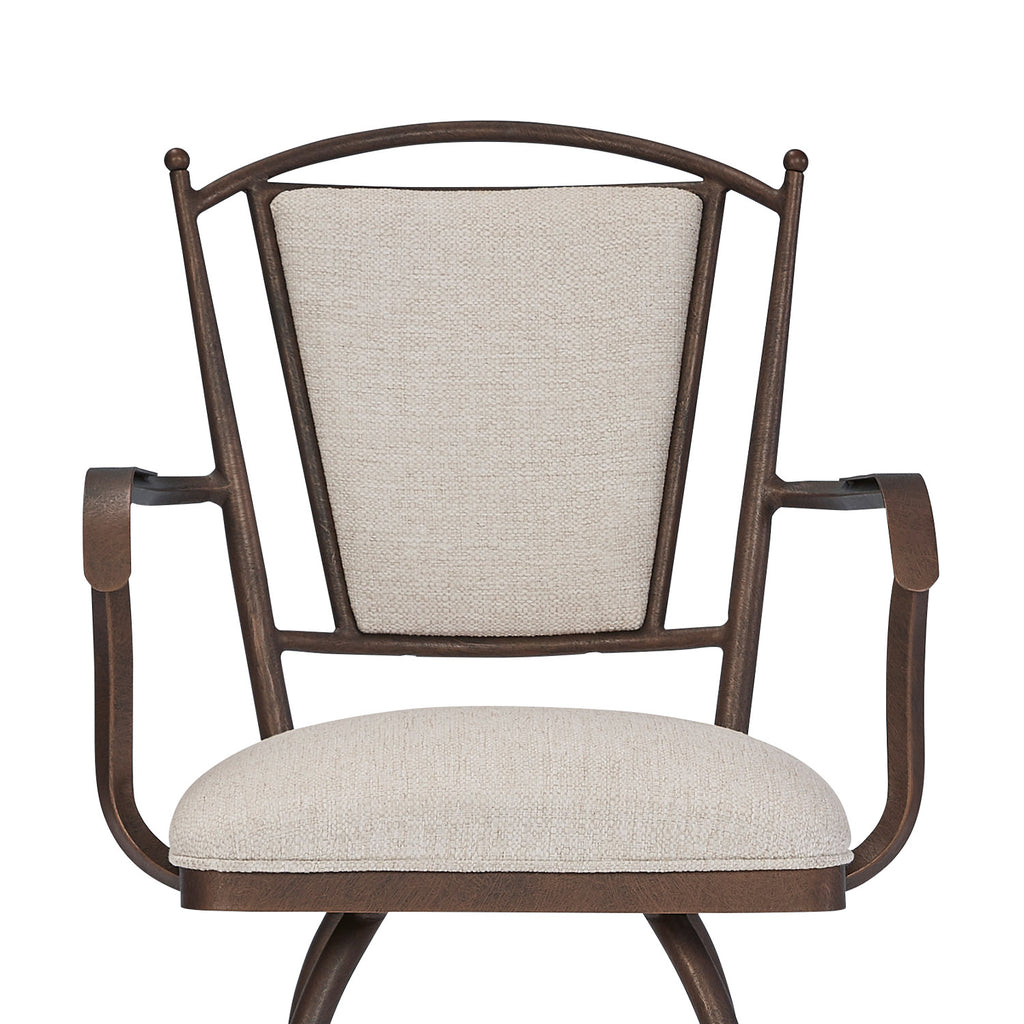 Durham B512H26AS CopperBisque finish SugarshackPearl fabric closeup