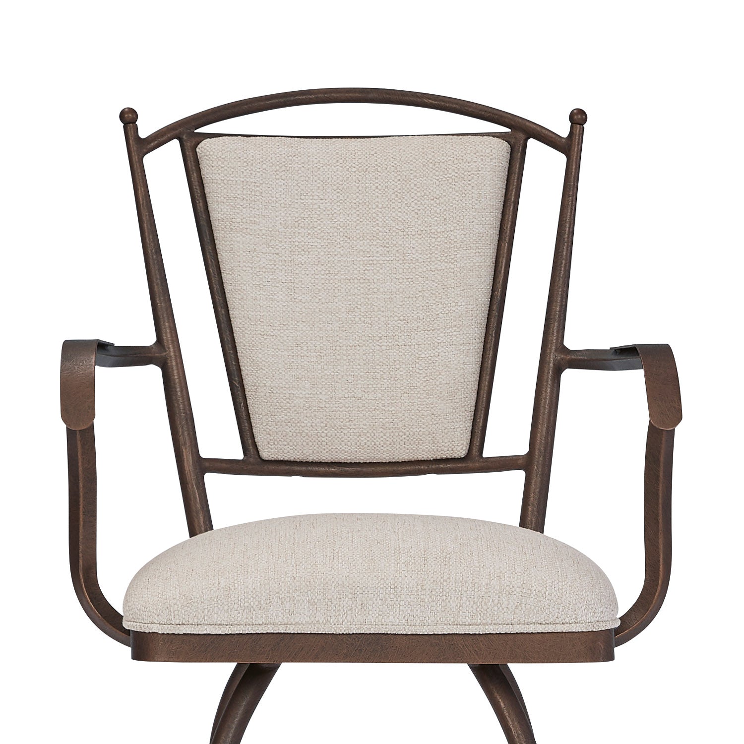Durham B512H26AS CopperBisque finish SugarshackPearl fabric closeup