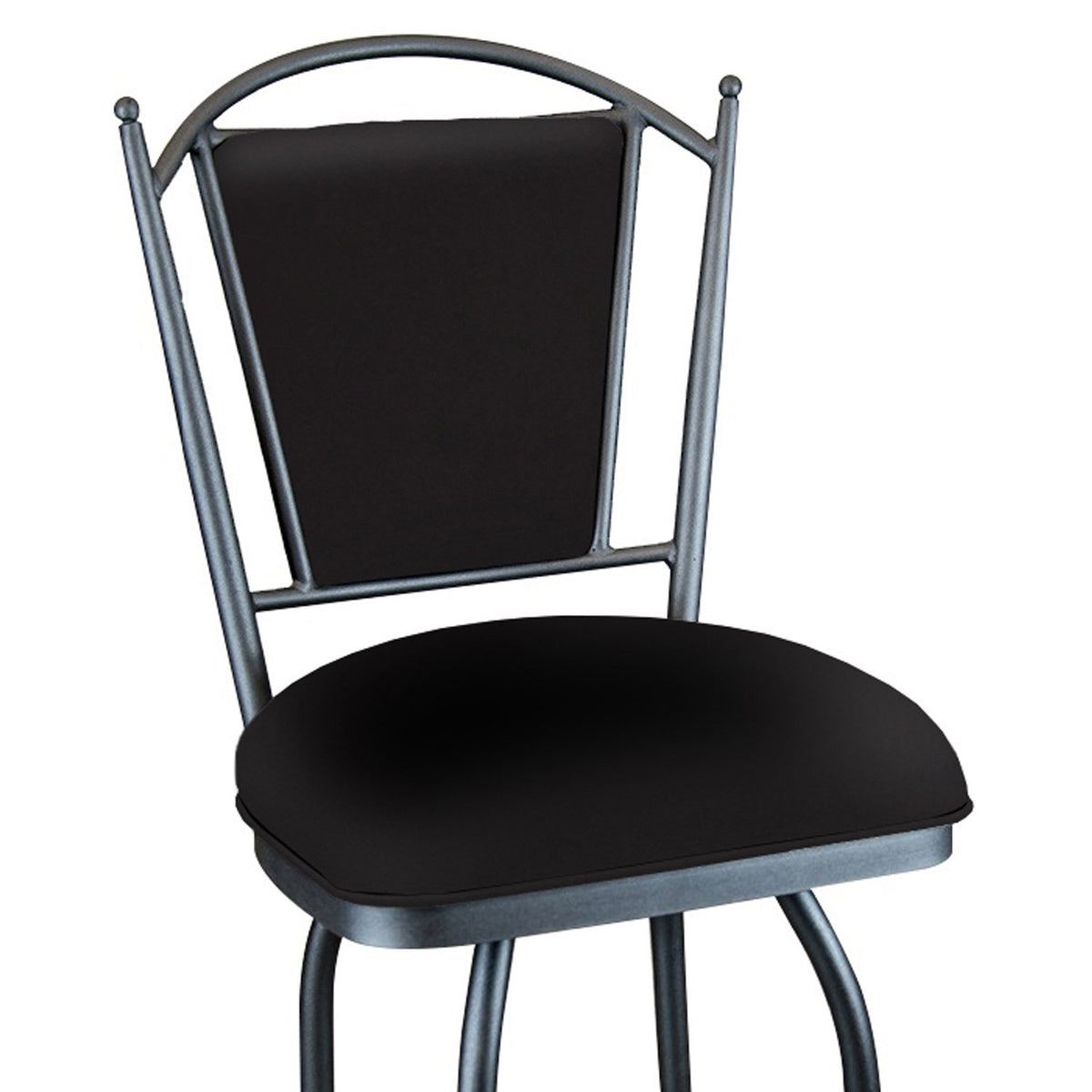 Durham B512H26S FlintRockGrey finish DillonBlack fabric closeup
