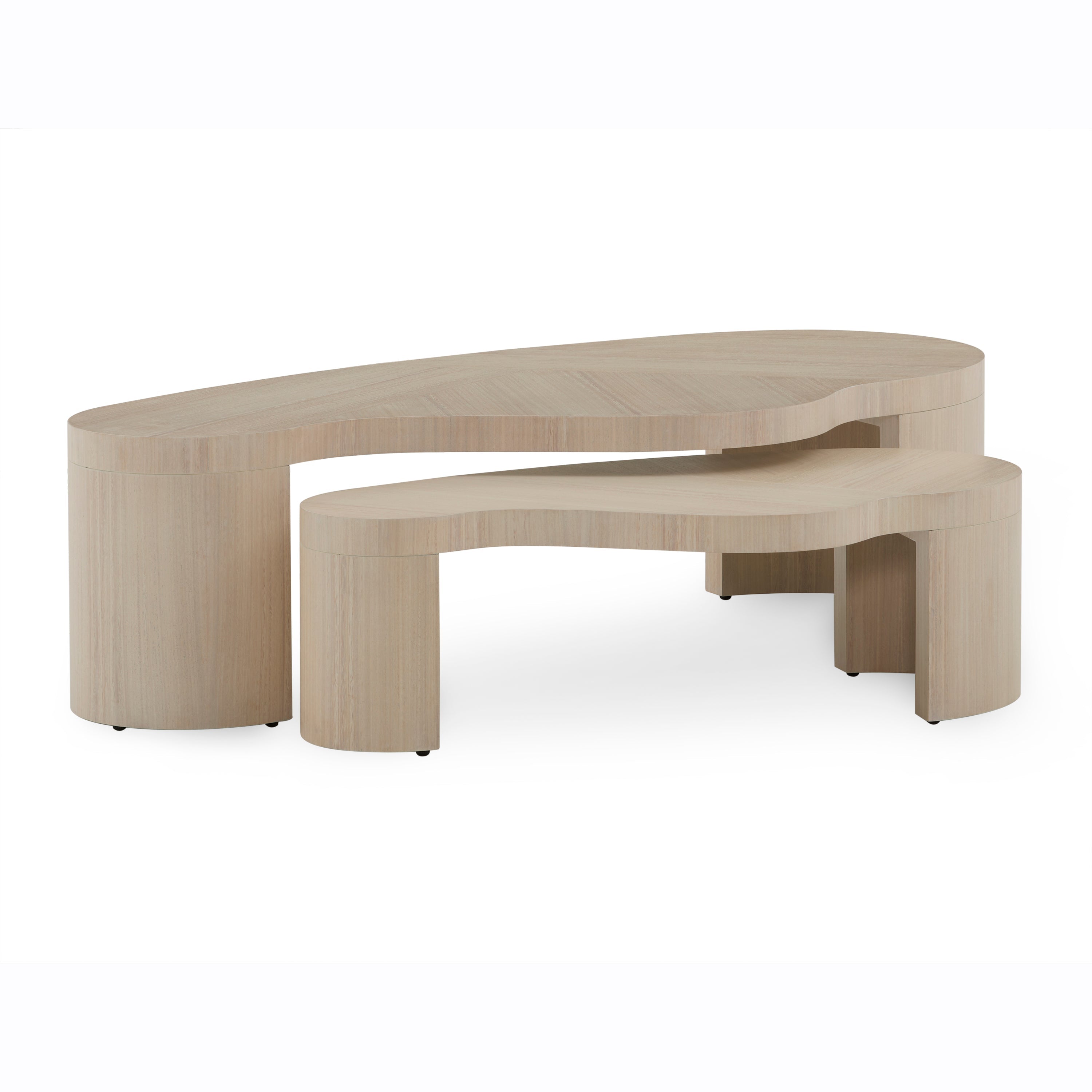 White Washed Aero Cocktail Tables, Set of Two | John Richard - EUR-03-0883S2