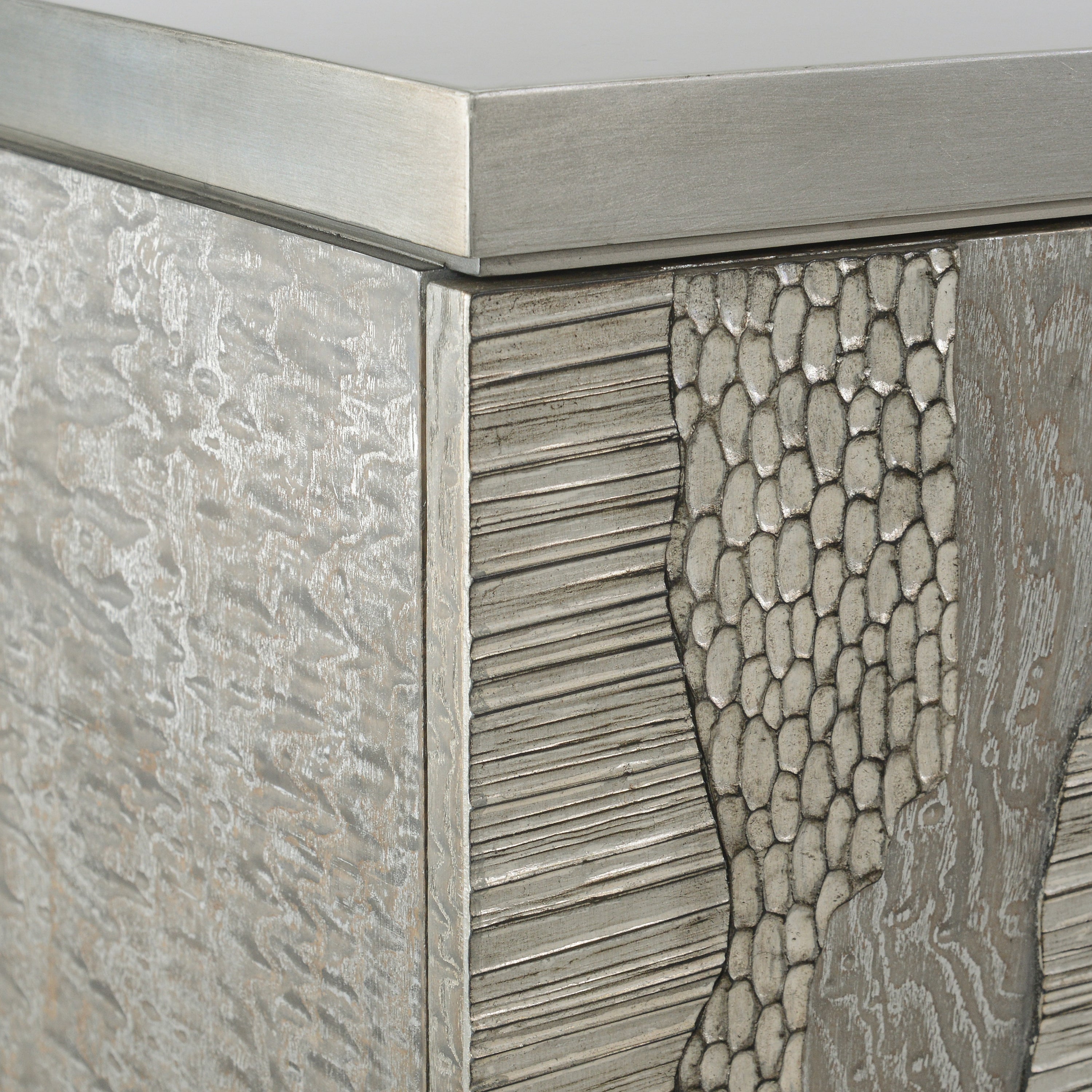 River's Edge Four-Door Credenza, Silver | John Richard - EUR-04-0728