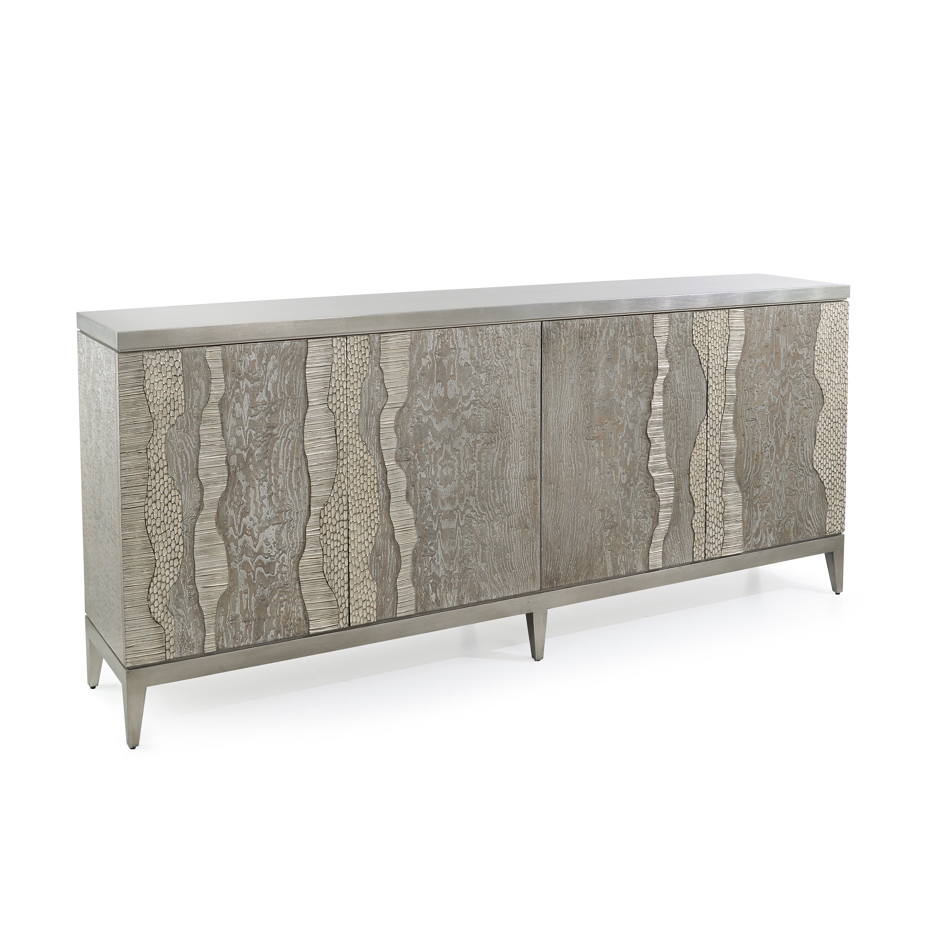 River's Edge Four-Door Credenza, Silver | John Richard - EUR-04-0728