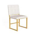Franklin Chair DC254H18 Opaque Gold finish with French Mist fabric