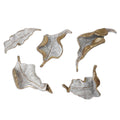 Iridescent Curling Leaves Wall Sculpture (Set of Five) | John-Richard - GBG-2511S5
