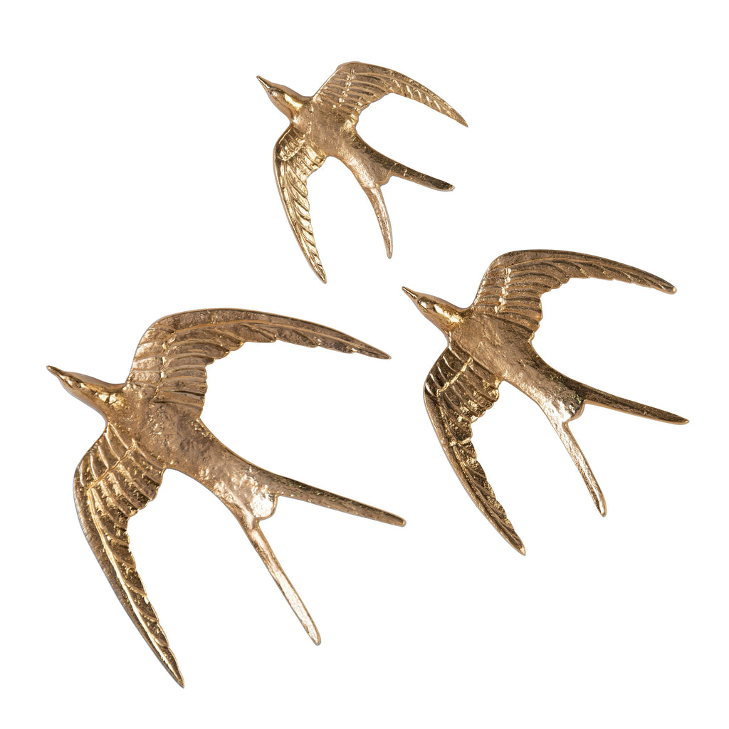 Set of Three Brass Birds in Flight | John Richard - GBG-2790S3