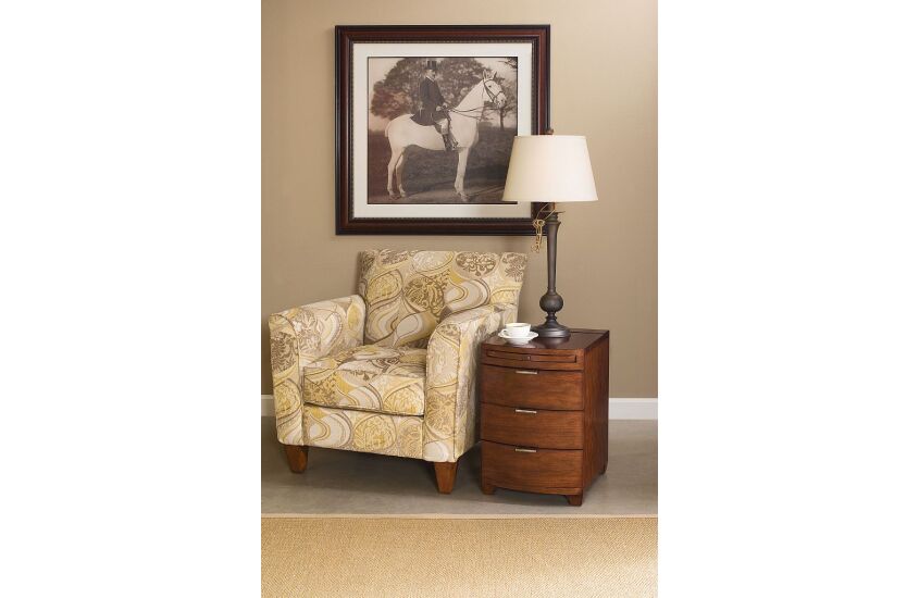BOWFRONT CHAIRSIDE TABLE Room 1