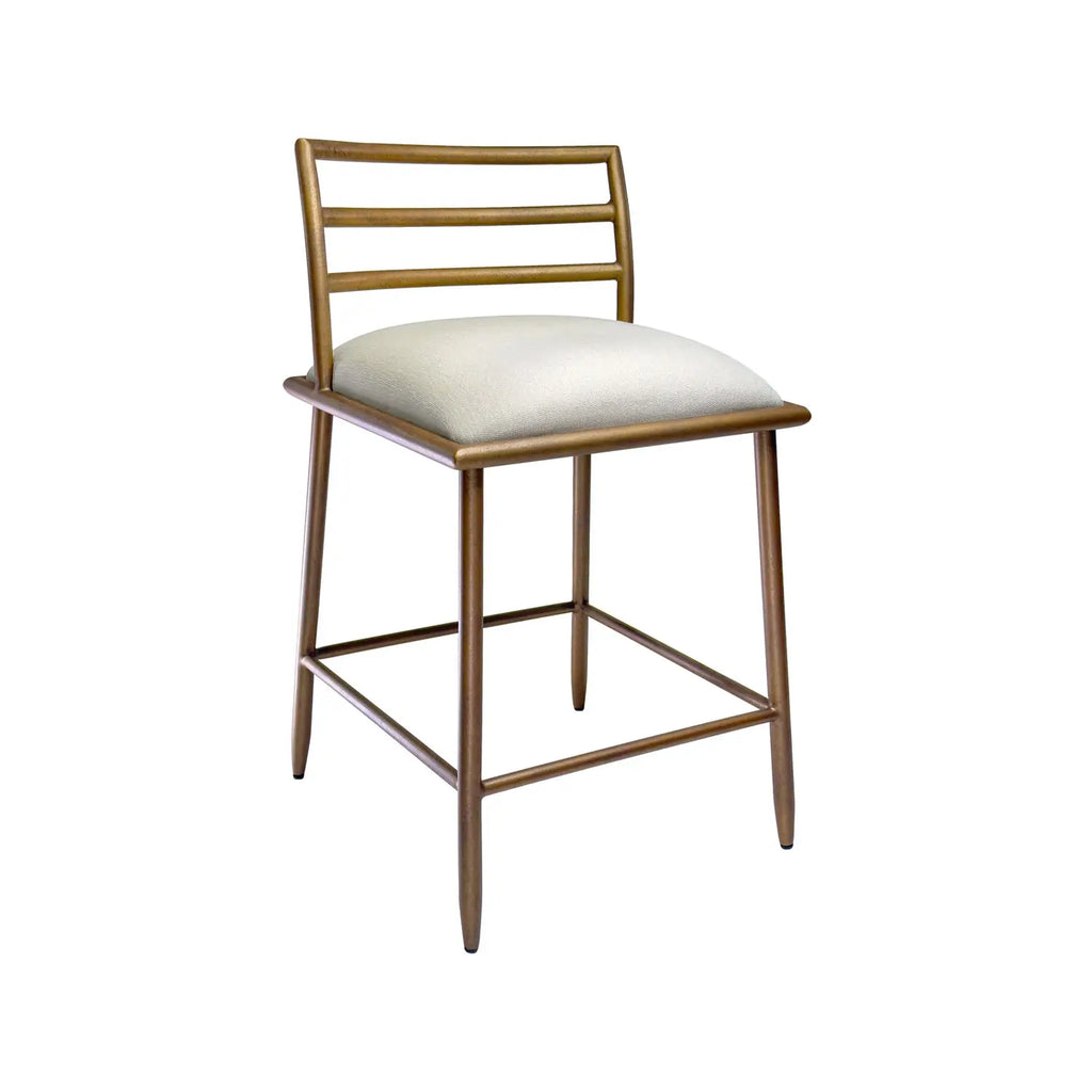 Harmony Barstool in Copper Bisque finish with Chalk fabric.