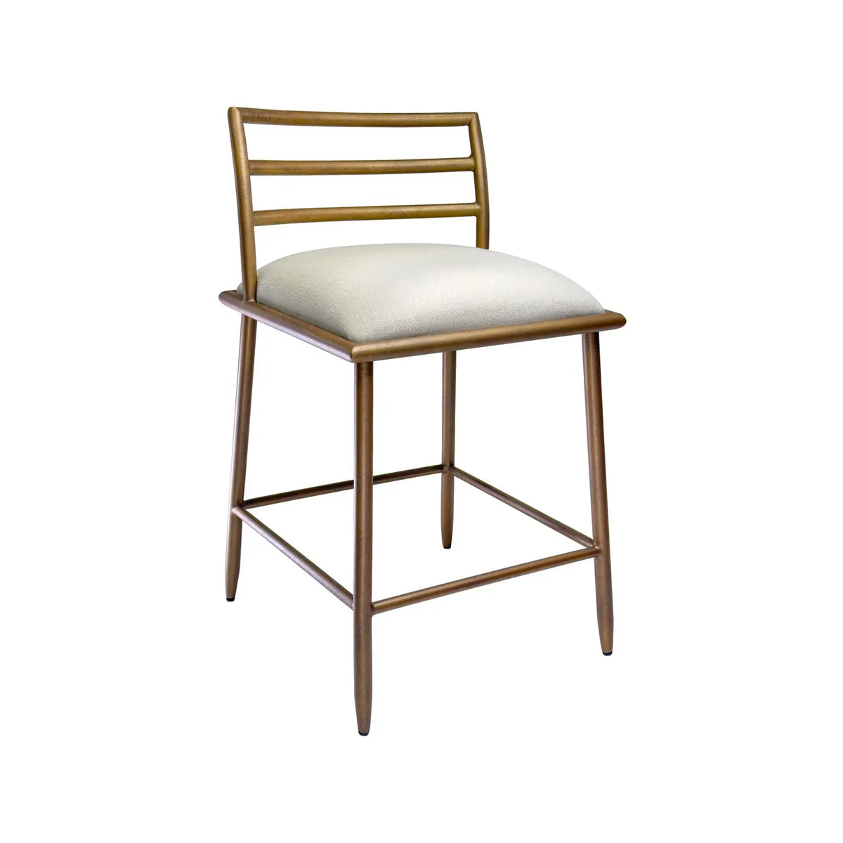 Harmony Barstool in Copper Bisque finish with Chalk fabric.