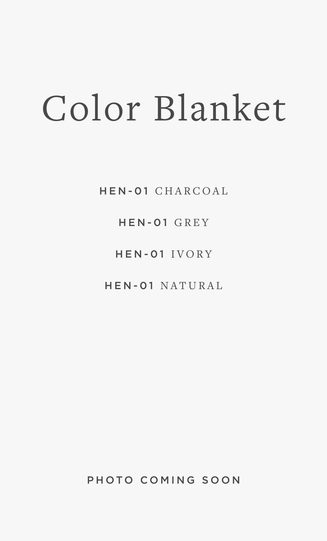 HEN-01 JS COLOR BLANKET