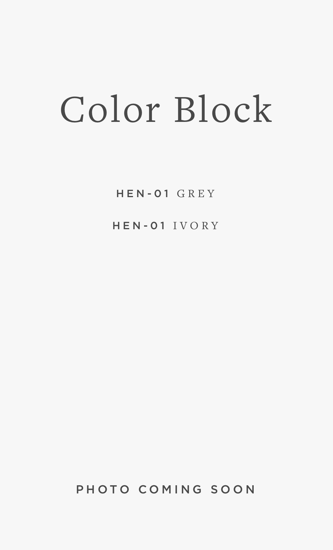HEN-01 JS COLOR BLOCK / 01