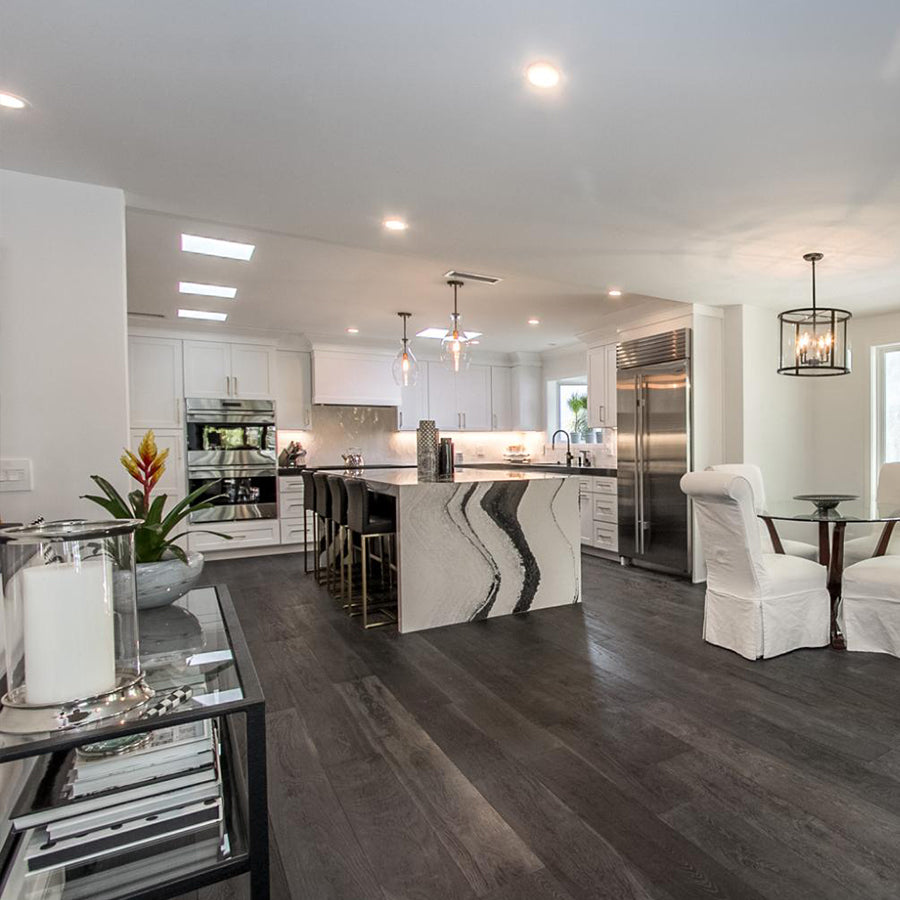 Hallmark Floors True Collection Onyx Oak by Gramar Stone whole kitchen install