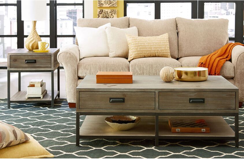 RECTANGULAR DRAWER END TABLE Room 1