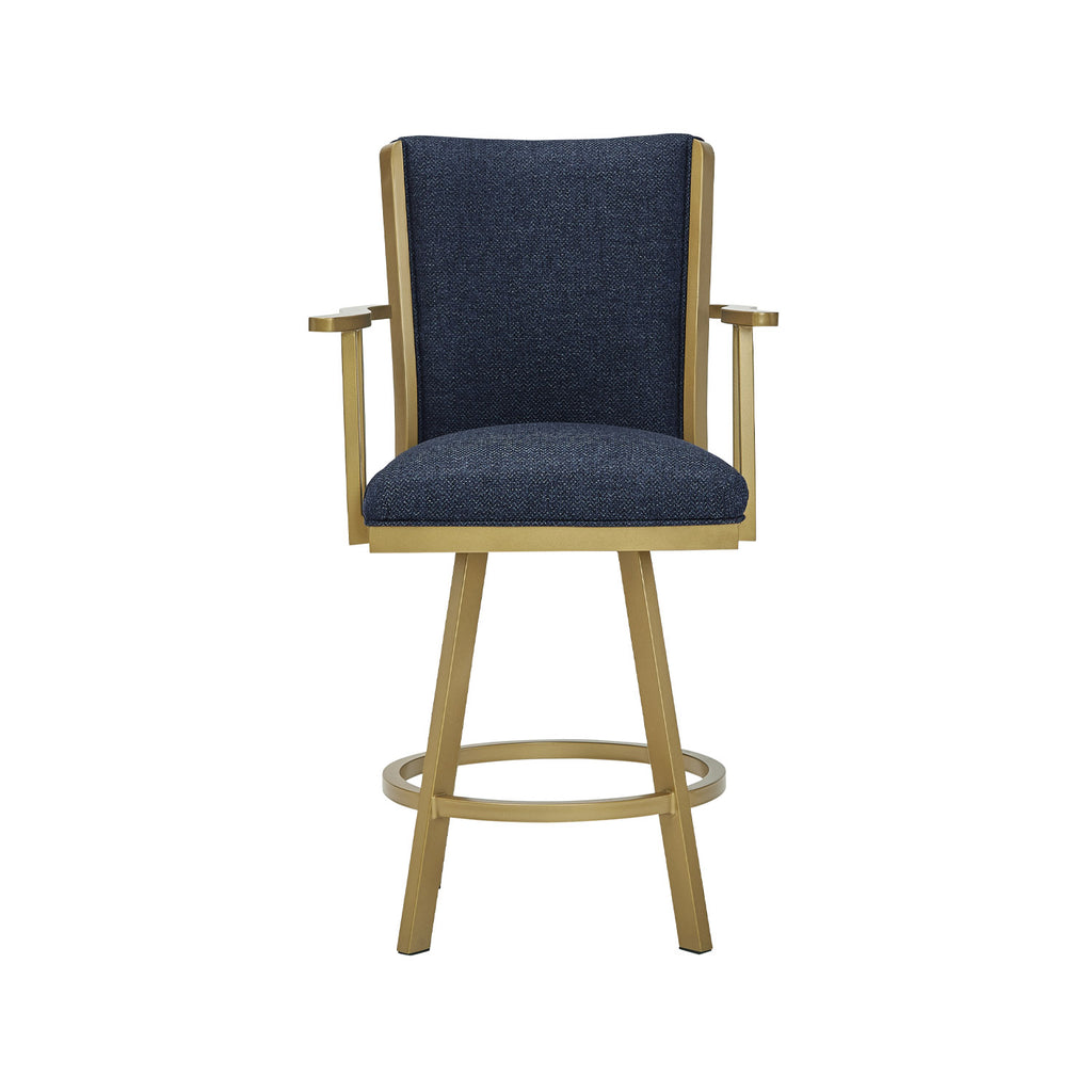 Humphrey B520H26AS OpaqueGold finish CharoMidnight fabric front