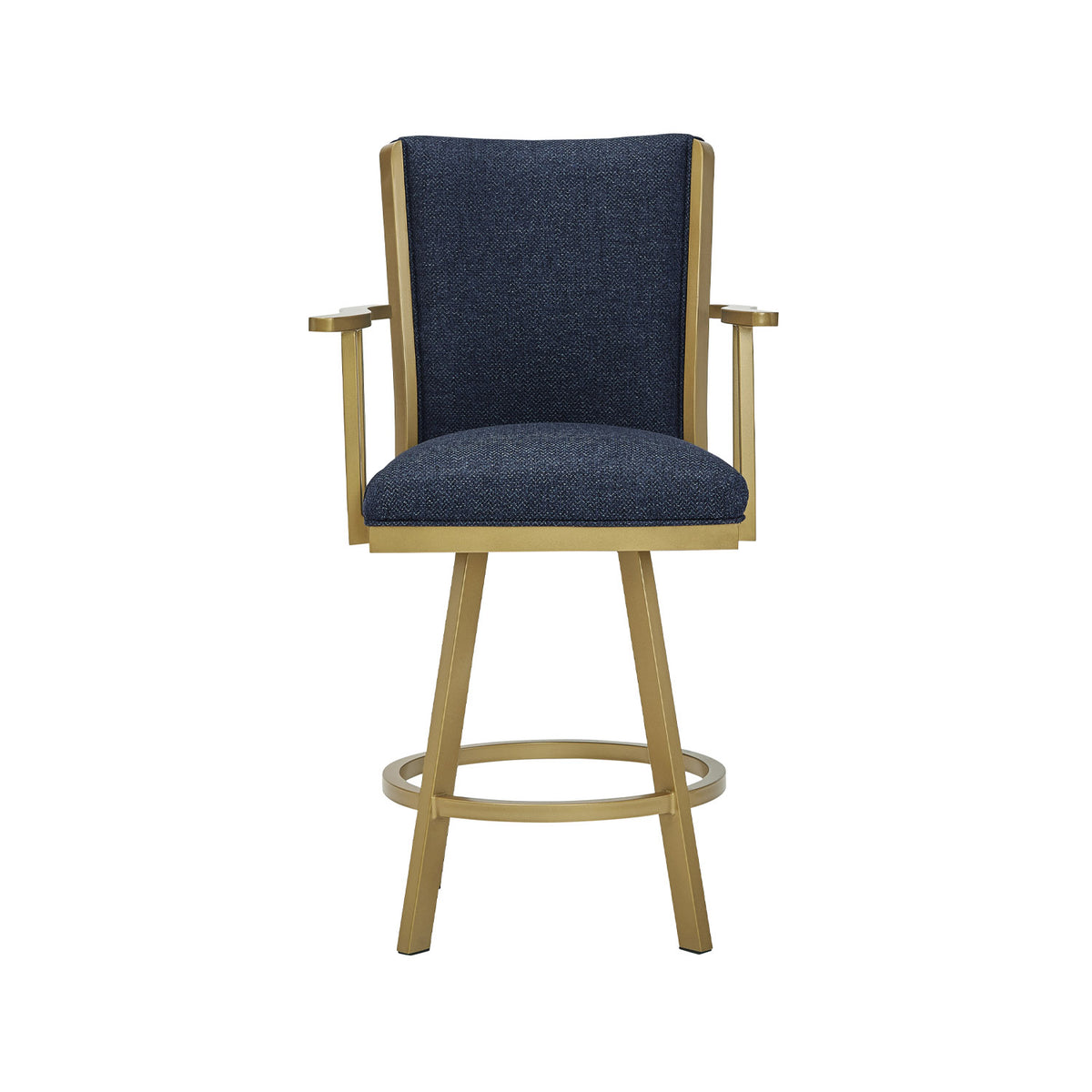 Humphrey B520H26AS OpaqueGold finish CharoMidnight fabric front