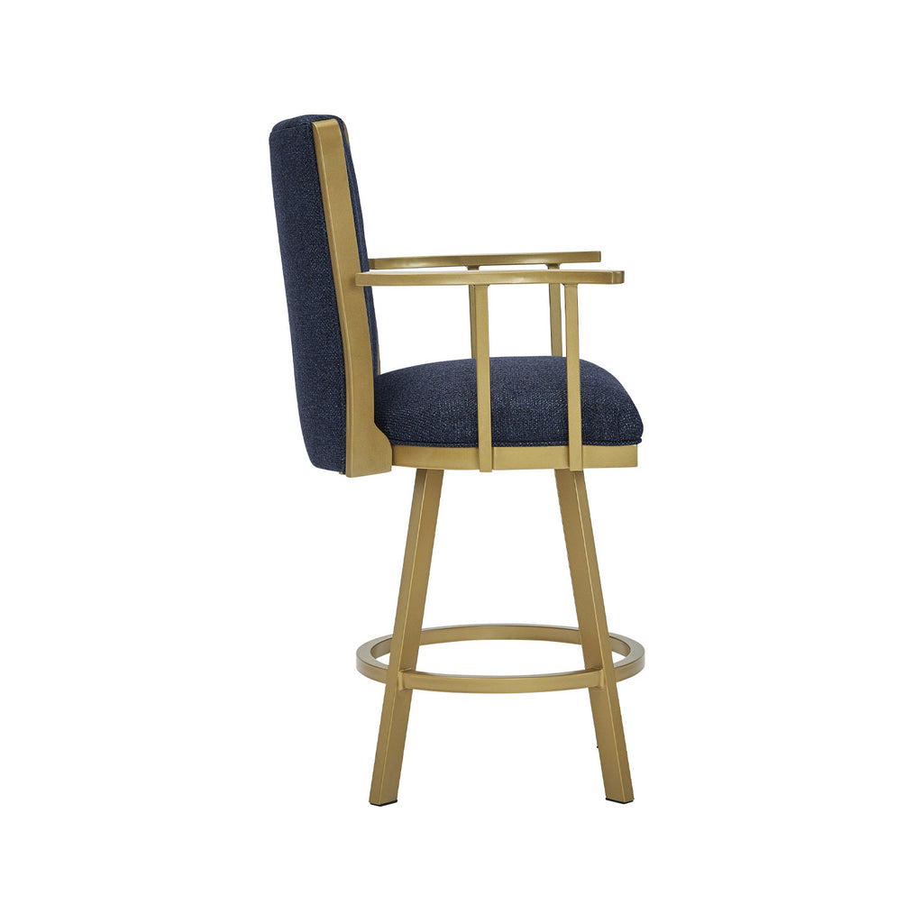 Humphrey B520H26AS OpaqueGold finish CharoMidnight fabric side