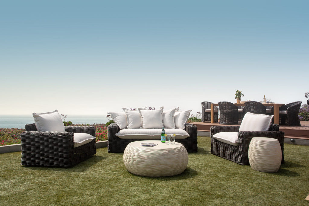 Cabo Oversized Club Chair in Soothe Pearl w/ Flange Welt