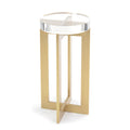Brass And Crystal Martini Table | John-Richard - JFD-0164