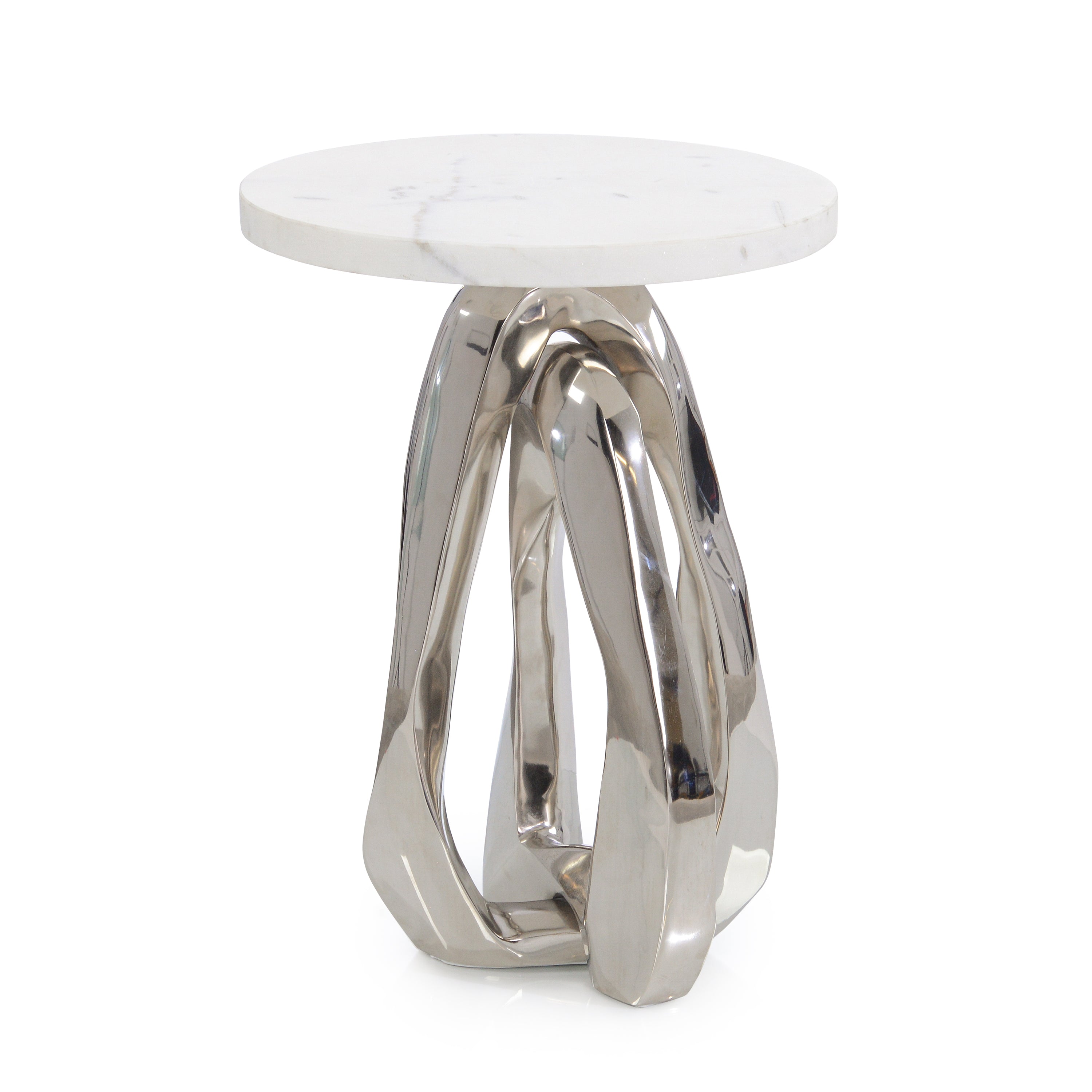Kaari Side Table, Polished Nickel | John Richard - JFD-0383