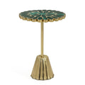 Peony Accent Table, Dark Green | John Richard - JFD-0425