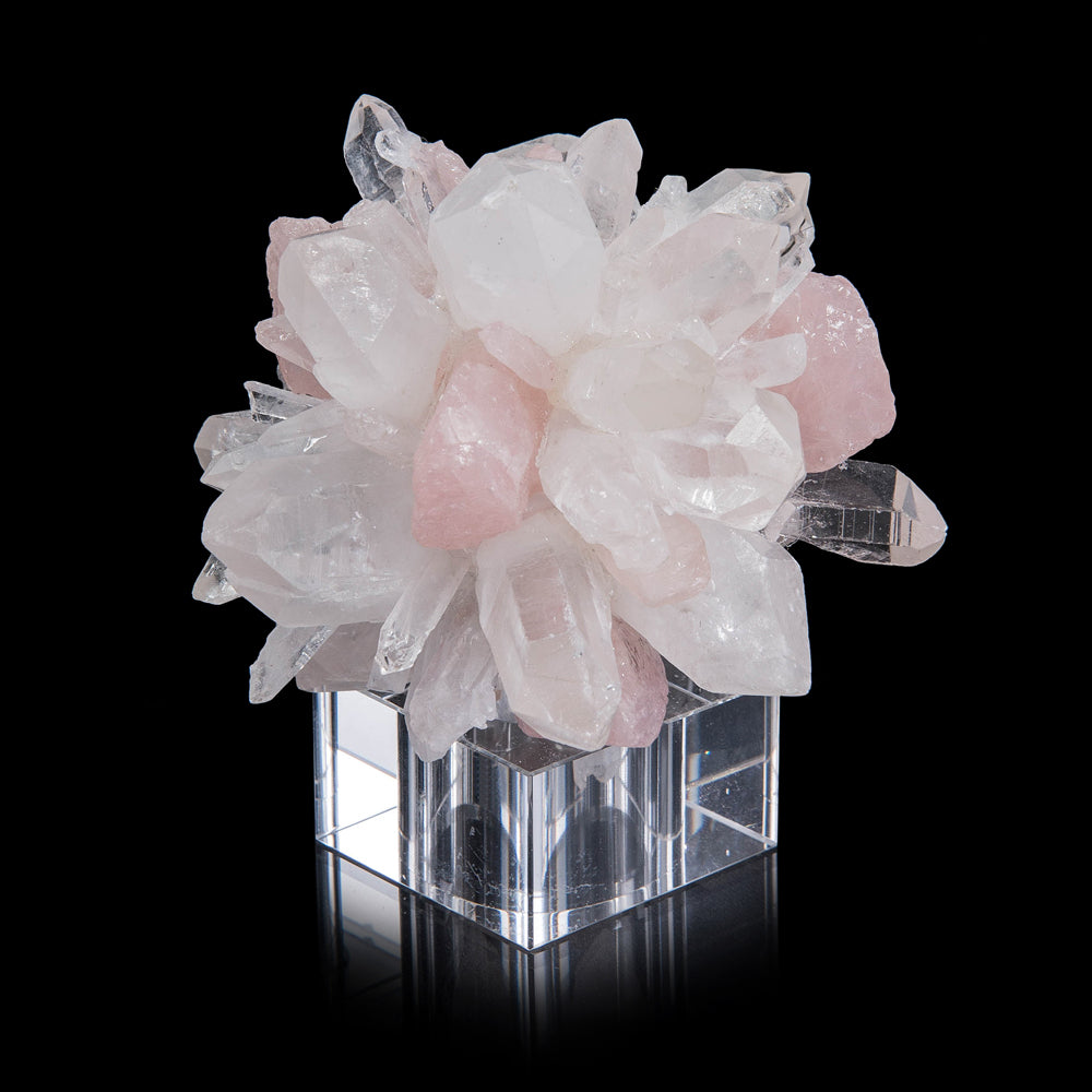 Rock Quartz Points With Rose Quartz Ball | John-Richard - JRA-10267