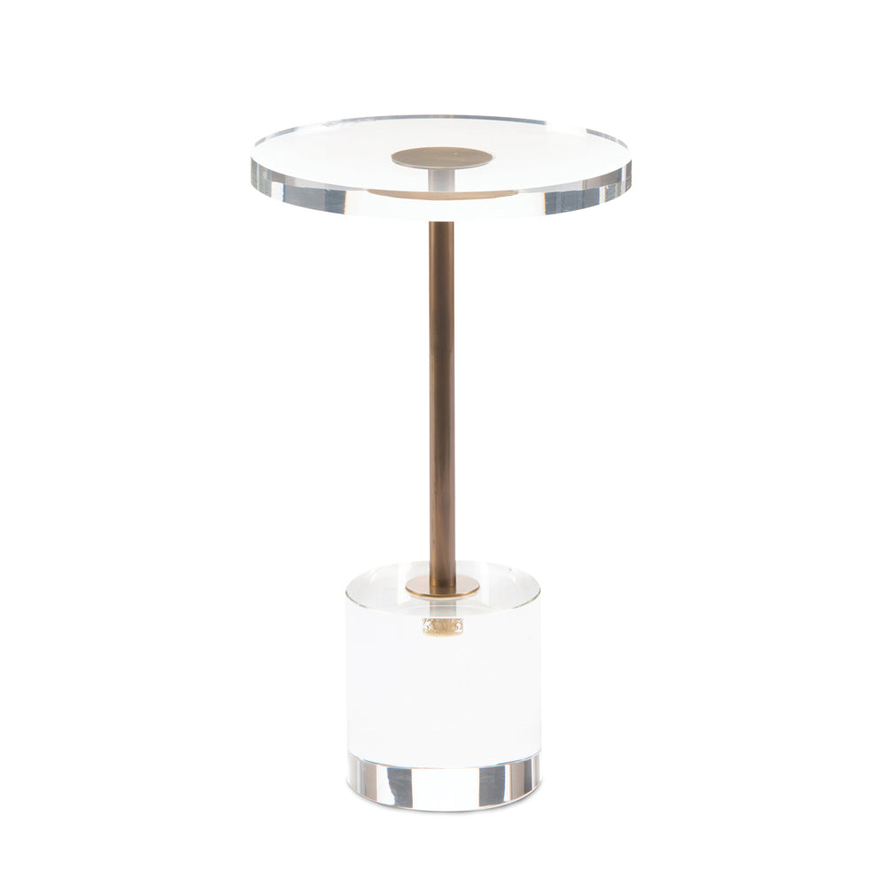 Brass And Acrylic Martini Side Table | John-Richard - JRA-10461