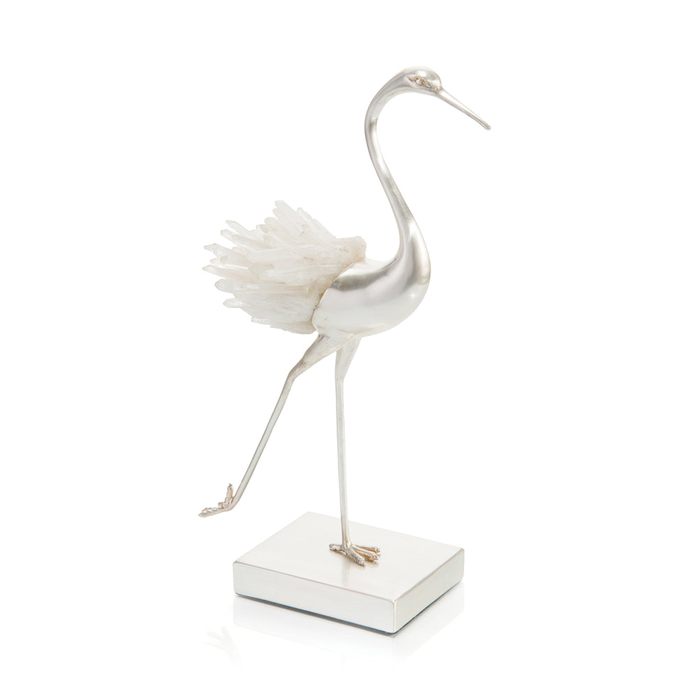 Stone/ Quartz Egret Running | John-Richard - JRA-10669