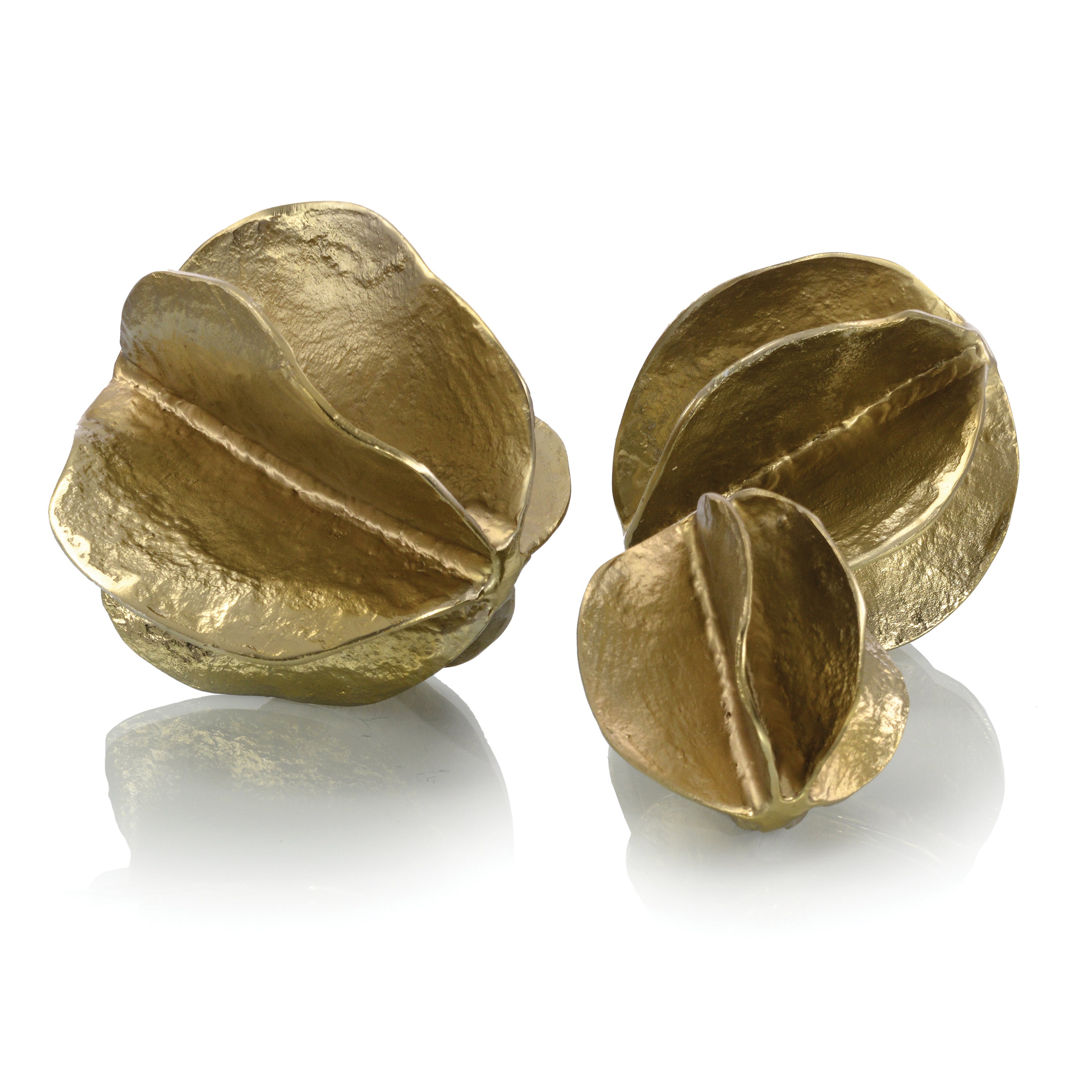 Brass Spheres of Flowing Waves, Set of 3 | John Richard - JRA-11769S3
