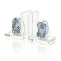 Set of Two Silver Geode Bookends | John Richard - JRA-14327S2