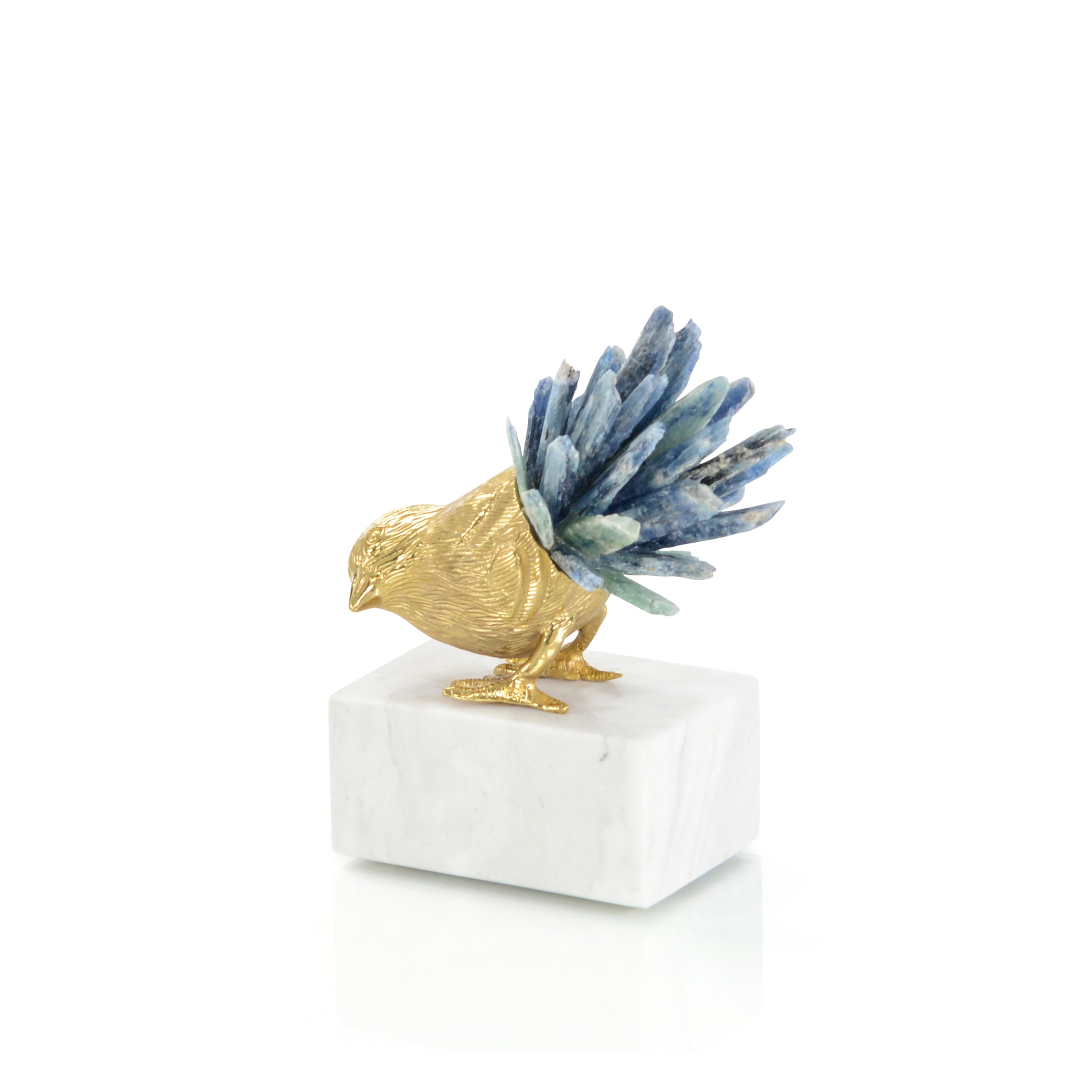 Brass Bird and Kyanite Sculpture II | John Richard - JRA-14333
