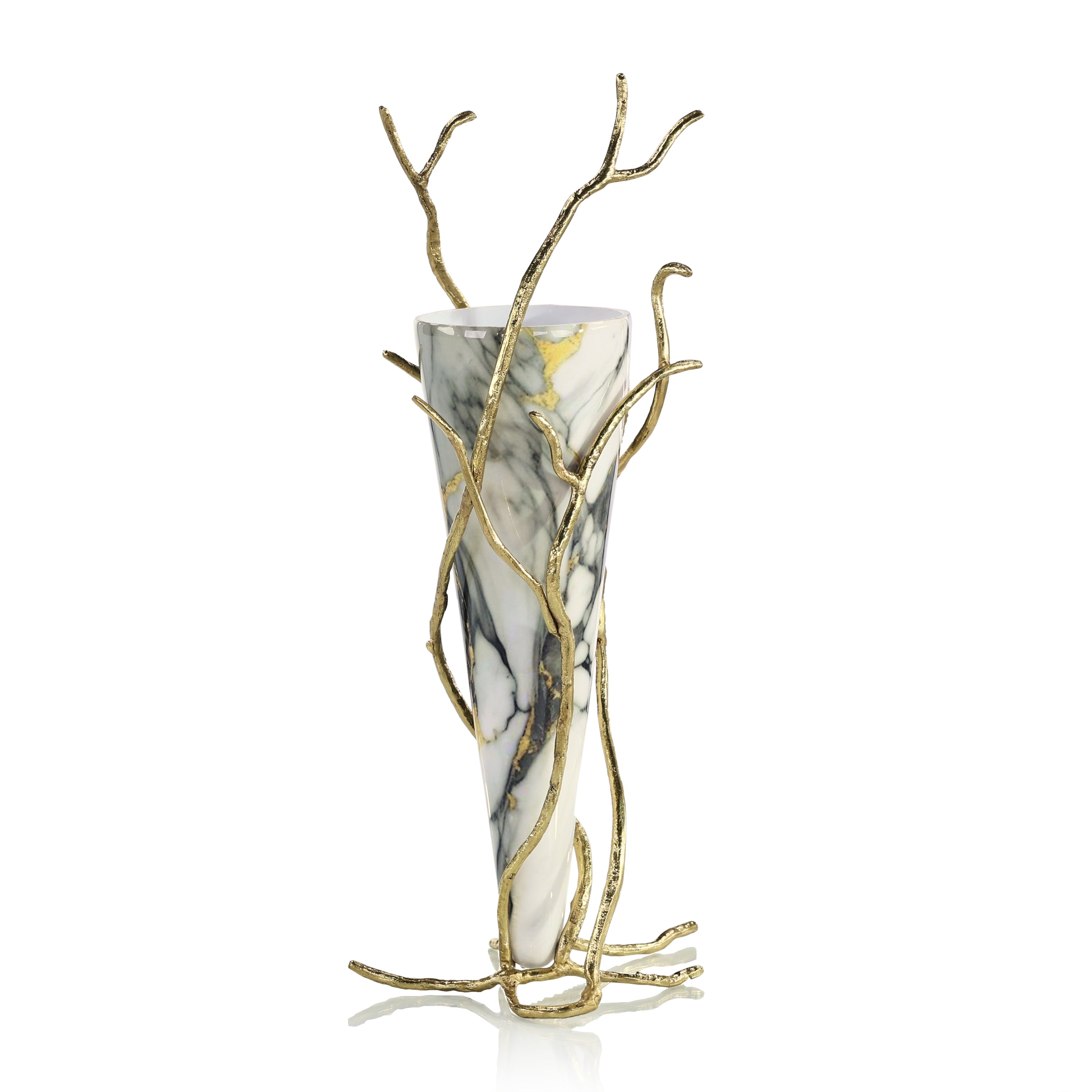 Overgrown Glass Vase, White | John Richard - JRA-15458