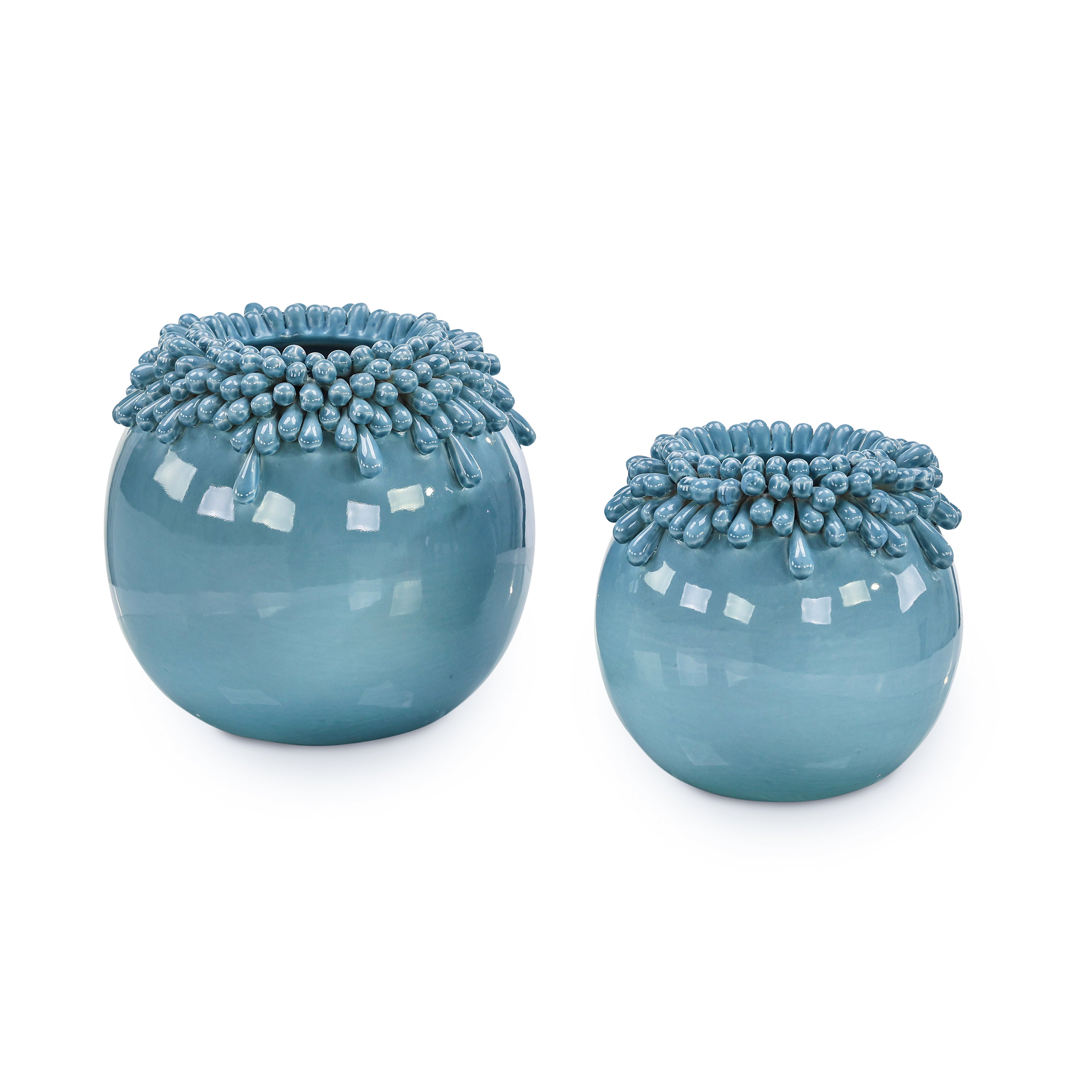Brigid Vases, Set of 2 Blue | John Richard - JRA-15586S2