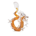 Glass Dragon Sculpture, Large Amber | John Richard - JRA-15639