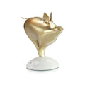 Brass Pig Sculpture on Marble | John Richard - JRA-15720