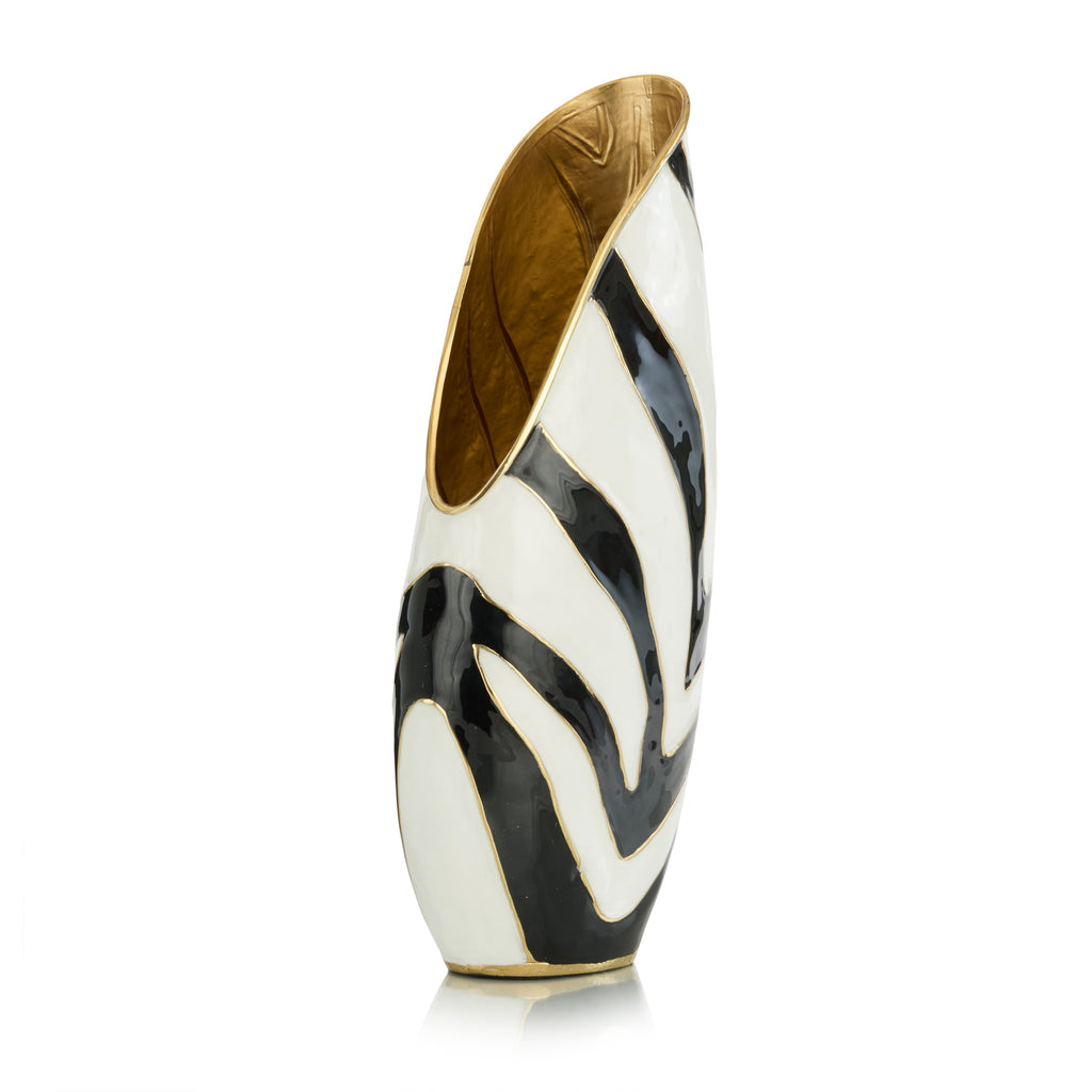 Origo Vase, Small Black and White | John Richard - JRA-15789
