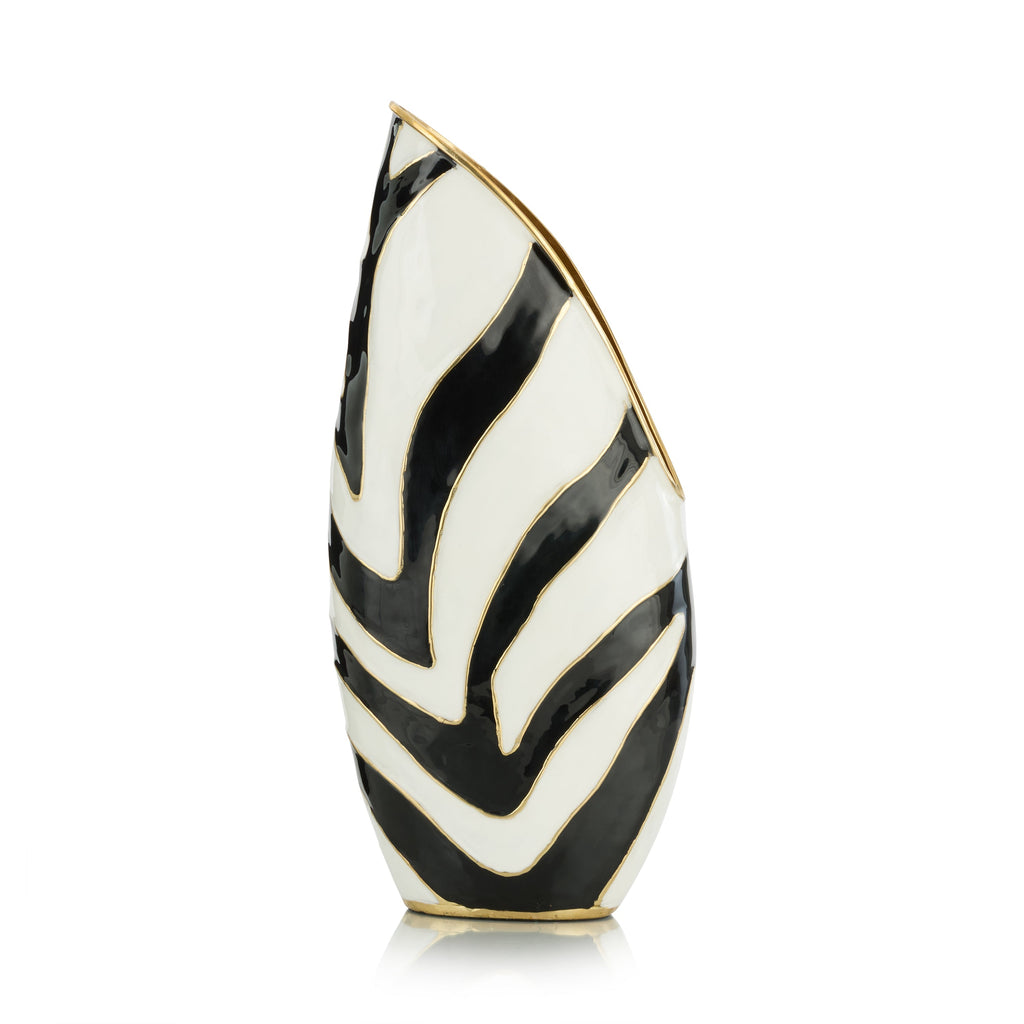Origo Vase, Small Black and White | John Richard - JRA-15789