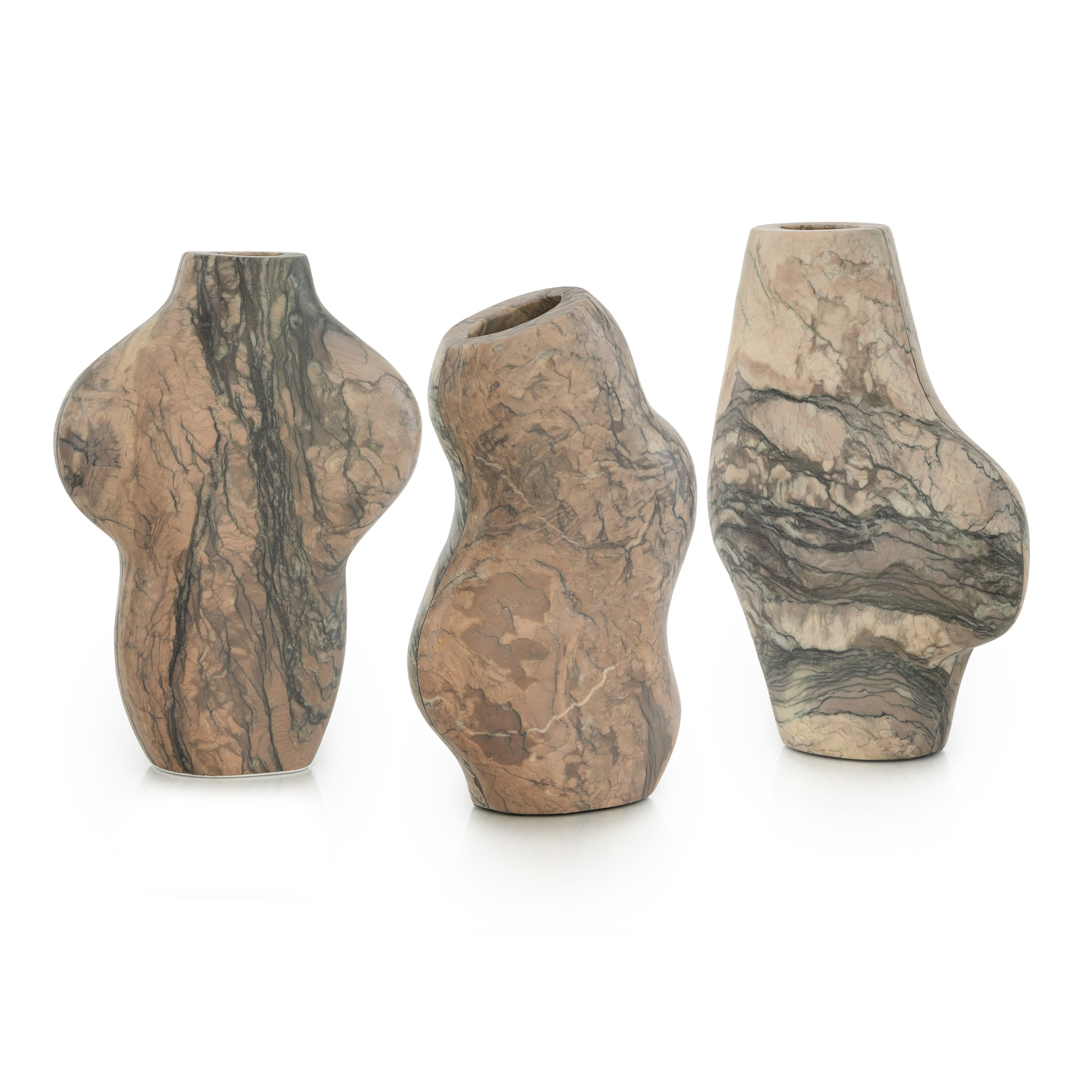 Flowing Marble Vases, Set of 3 | John Richard - JRA-15893S3