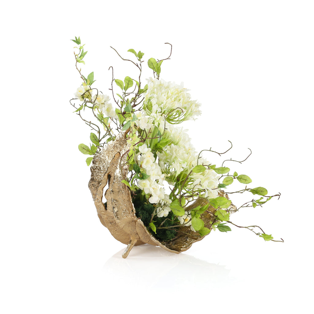 White Agapanthus Leaf Sculpture | John Richard - JRB-5639