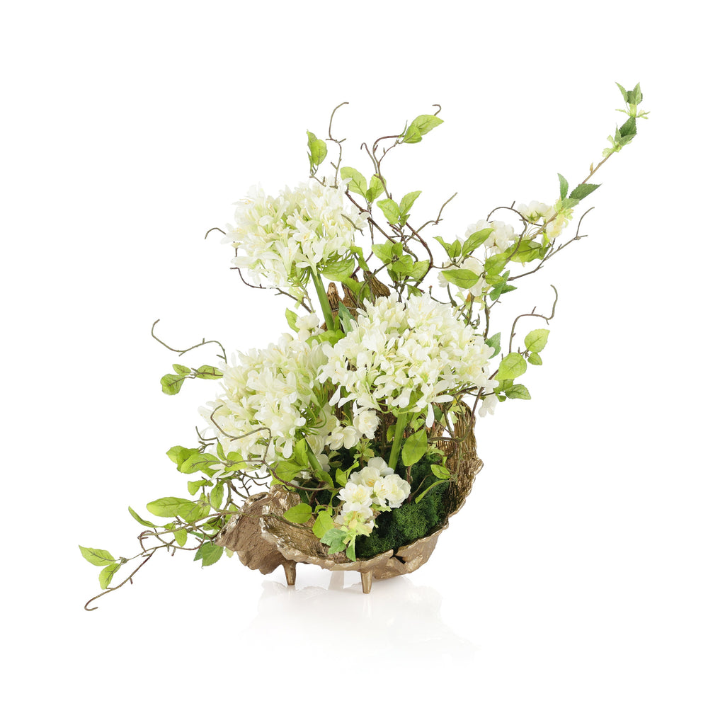 White Agapanthus Leaf Sculpture | John Richard - JRB-5639
