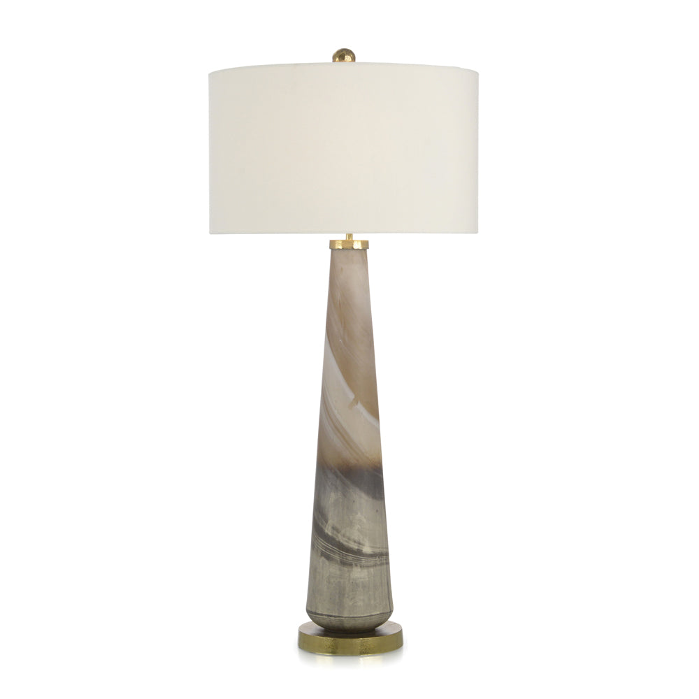Furling Cream and Caramel Buffet Lamp | John-Richard - JRL-10181